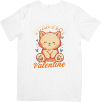 Thumbnail for Purr-fect Valentine Kitten T-Shirt | Cute Kawaii Cat Valentine's Day Graphic Tee | Cat Lover Gift