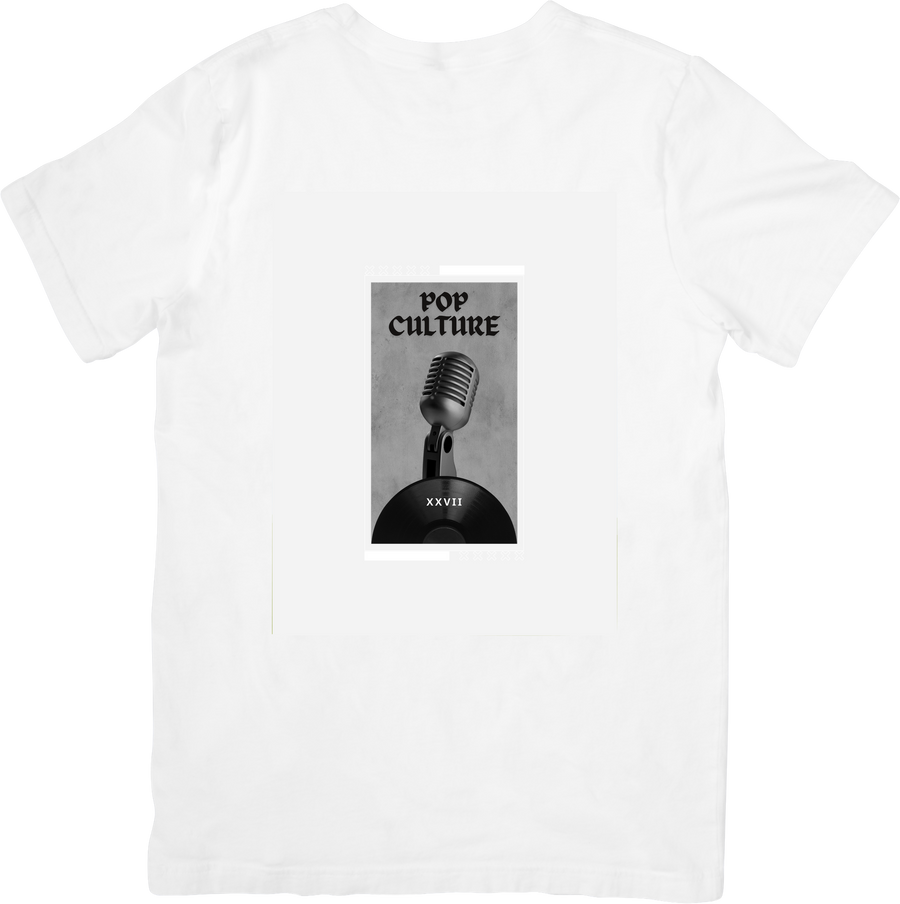 Pop Culture Vintage Microphone T-Shirt | Retro Music Graphic Tee