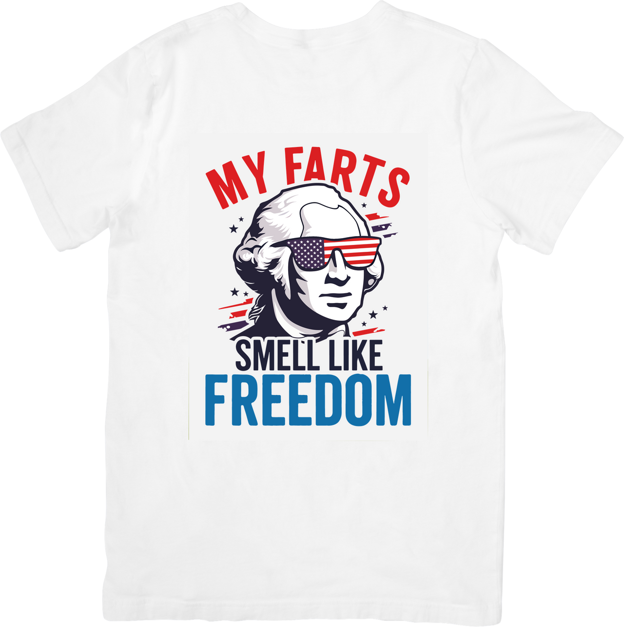My Farts Smell Like Freedom Washington T-Shirt | Funny Patriotic Humor Graphic Tee