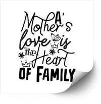 Thumbnail for A Mother's Love Is The Heart of Family Sticker | Minimalist Mom Quote Vinyl Decal