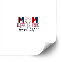 Thumbnail for Mom Life Is The Best Life Sticker | Cute Patchwork Mom Quote Vinyl Decal